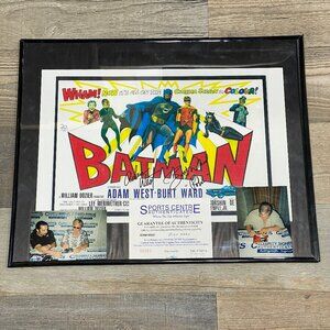Authenticated Signed Adam West Batman #2 Burt Ward Robin Autograph Poster Set